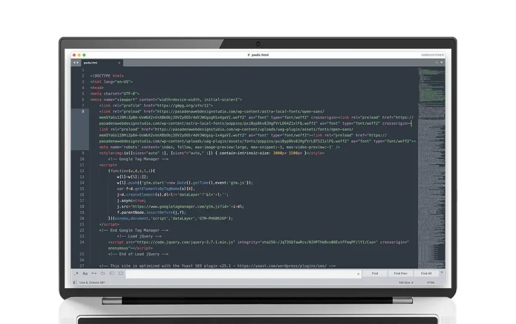 Laptop with Code